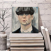 Картины и панно handmade. Livemaster - original item Oil portrait, Killian Murphy, Sharp visors oil portrait by photo. Handmade.