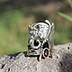 Order Ring series Ethnic Avant-garde Elephant with a garnet made of 925 HB0085 silver. Sunny Silver. Livemaster. . Rings Фото №3