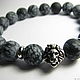Bracelet with obsidian, 'the snow lion'. Bead bracelet. Beautiful gifts for the good people (Alura-lights). Online shopping on My Livemaster.  Фото №2