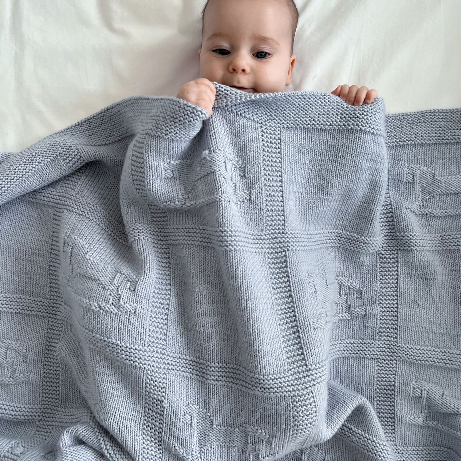 Детский вязаный мягкий плед из мериноса в интернет-магазине на Ярмарке ...