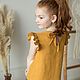 Linen dress for girls with flounces. Childrens Dress. molinialife. My Livemaster. Фото №5