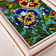 Order Pansies painting flowers Miniature painting in a frame. Vladyart. Livemaster. . Pictures Фото №3