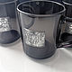 Set of black mugs 'Big hunt' (3 black circles). Gift Boxes. Souvenirs for hunters and fishermen. My Livemaster. Фото №5