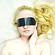 Black genuine leather mask -tape, Sleep masks, Kirov,  Фото №1