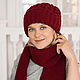 Set: scarf with fringe and cap ' Assol', Headwear Sets, Chelyabinsk,  Фото №1