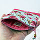 Order Mini Cosmetic Bag with Zipper Pink Tea Roses and. Vash sacvoyage. Livemaster. . Beauticians Фото №3
