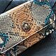 Handbag cross body Python skin. Crossbody bag. Exotic Workshop Python Fashion. My Livemaster. Фото №4