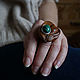 The wooden Snake ring with malachite. Rings. WOODMELODY. My Livemaster. Фото №4