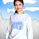 Order White women's t-shirt with a hood, cool t-shirt with a pattern. Lara (EnigmaStyle). Livemaster. . T-shirts Фото №3