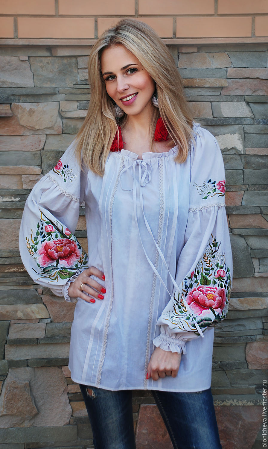 Exclusive embroidered blouse ' Flower Magic',, Blouses, Vinnitsa,  Фото №1