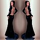 Long velvet dress with open back 'Burlesque'. Dresses. Lana Kmekich (lanakmekich). My Livemaster. Фото №4