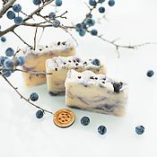 Косметика ручной работы handmade. Livemaster - original item Soap lumpy Wild plum from scratch handmade blue. Handmade.