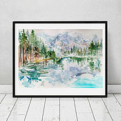 Картины и панно handmade. Livemaster - original item Diptych, paintings with mountains-watercolor paintings. Handmade.