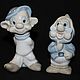 Two charming figurines of gnomes, porcelain, Spain, Vintage interior, Moscow,  Фото №1