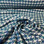 Материалы для творчества handmade. Livemaster - original item Fabric: Tweed in blue-green tones. Handmade.