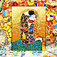 Copy of Painting of the semi-precious stones Gustav Klimt The Kiss, Pictures, St. Petersburg,  Фото №1