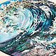 Order  Wave Small round painting with acrylic and texture paste. vjkm333333. Livemaster. . Pictures Фото №3