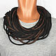 Nigrum knitted scarf-necklace. Necklace. decades. My Livemaster. Фото №5