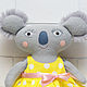 Soft toy Koala baby girl's dress. Stuffed Toys. Little Twins by Yana Vertoprakhova. My Livemaster. Фото №4