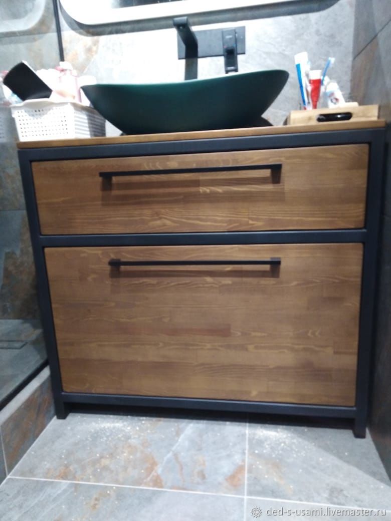 Тумба в ванную в стиле лофт в интернет-магазине на Ярмарке Мастеров ...
