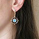 Order Gold enamel earrings, English castle enamel earrings. Irina Moro. Livemaster. . Earrings Фото №3