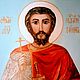 Рукописная Икона Святой мученик Иоанн Воин, Иконы, Пенза,  Фото №1
