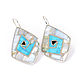 jewelry for women. Natural stones. Handmade. Earrings. CUFFLINKS Ariel MOSAIC. Online shopping on My Livemaster.  Фото №2