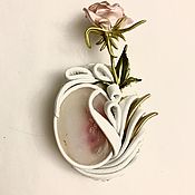 Украшения handmade. Livemaster - original item Brooch Pink rose. Handmade.