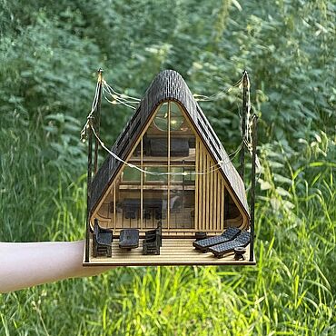 Для дома и интерьера ручной работы. Ярмарка Мастеров - ручная работа A-Frame - домик конструктор. Handmade.