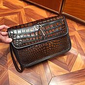 Сумки и аксессуары handmade. Livemaster - original item Men`s clutch bag made of genuine crocodile leather.. Handmade.