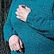 Джемпер женский вязаный спицами малахитово-изумрудного цвета. Джемперы. Вязаные изделия ручной работы (svetlana-arinenko). Ярмарка Мастеров.  Фото №6