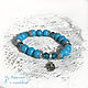 Turquoise bracelet charm Hamsa (Hand of Fatima). Earrings. AfricaForever. Online shopping on My Livemaster.  Фото №2