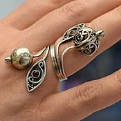 Украшения handmade. Livemaster - original item Nania.  Ring in sterling silver with garnet. Handmade.