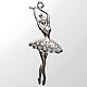 Ballerina pendant in 925 sterling silver (P3). Pendant. anna-epifanova. Online shopping on My Livemaster.  Фото №2