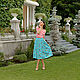 American Cotton Sea Midi Skirt, Blue Summer Skirt. Skirts. mozaika-rus. My Livemaster. Фото №6