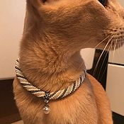 Collar PURPLE bead, for cats or dogs