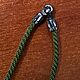 Gaitan silk cord with silver lock. Necklace. Russian Enamels. My Livemaster. Фото №5