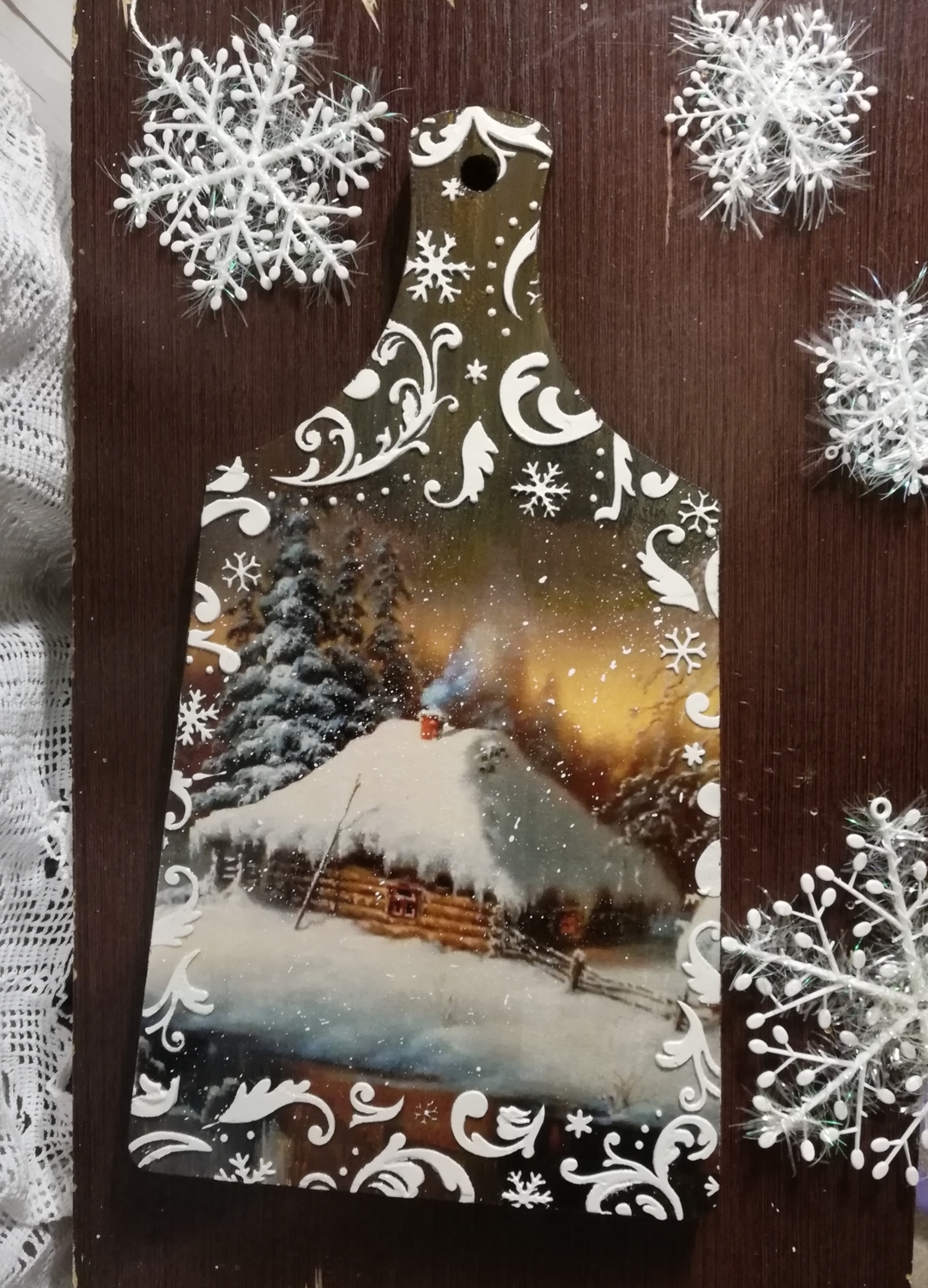 Декупаж кухонной доски