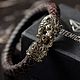 Lion Bracelet | Bronze / Premium Leather. Braided bracelet. totemicashop. Online shopping on My Livemaster.  Фото №2