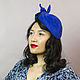 Evening hat made of velour ' Indigo', Hats1, Moscow,  Фото №1
