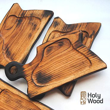 Lumber wood доски для подачи и салфетницы