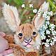 Hare Teddy Penny rabbit collectible author's Bunny Easter, Teddy Toys, Kurgan,  Фото №1