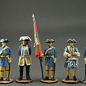Куклы и игрушки handmade. Livemaster - original item Tin soldier 54mm. Set of 5 figures.Swedes. Northern war.1700-17. Handmade.