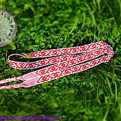 Русский стиль handmade. Livemaster - original item Belt Rod white-red. Handmade.