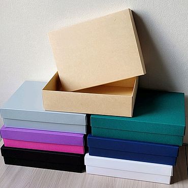 Материалы для творчества ручной работы. Ярмарка Мастеров - ручная работа 23x17x6 см, коробки подарочные, разные цвета. Handmade.