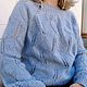 Свитер листья. Свитеры. Chloe cat's knit studio. Интернет-магазин Ярмарка Мастеров.  Фото №2