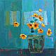 PAINTING FLOWERS OIL PAINTING YELLOW FLOWERS. Pictures. orlovaalla. My Livemaster. Фото №6