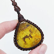 Украшения handmade. Livemaster - original item Amber Pendant pendant Brown Yellow Baltic Natural. Handmade.