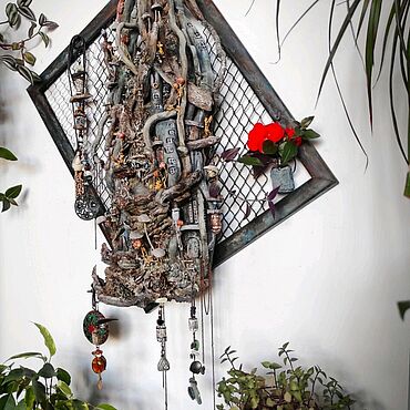 "Crazy house" Настенные домики driftwood. . Для дома и интерьера ручной работы - Ярмарка Мастеров Для дома и интерьера ручной работы. Ярмарка Мастеров - ручная работа "Crazy house" Настенные домики driftwood. Handmade.