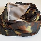 Платок-шаль "Зимняя вишня", теплый шарф